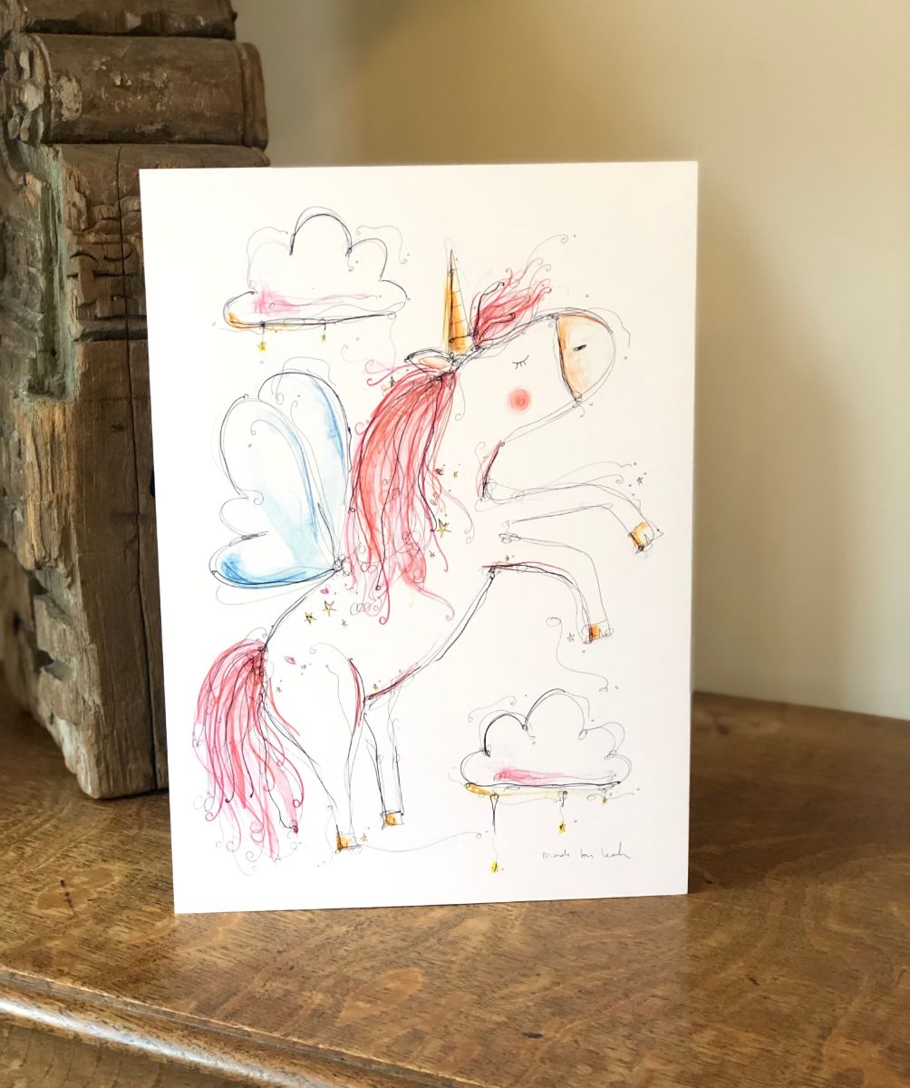 Unicorn With Wings Art Print