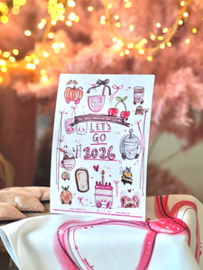2026 A5 Girly Positive Desk Calendar