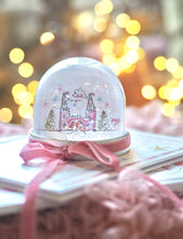 Load image into Gallery viewer, Winter Castle &amp; Velvet Ribbon Snow Globe
