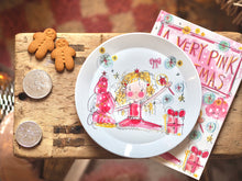 Load image into Gallery viewer, Children’s Character Plate ‘A Very Pink Christmas’
