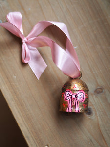 Hand Painted Brass Bell 3 ‘Big Bow’