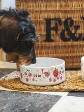 Load image into Gallery viewer, The Personalised Berries Dog Bowl
