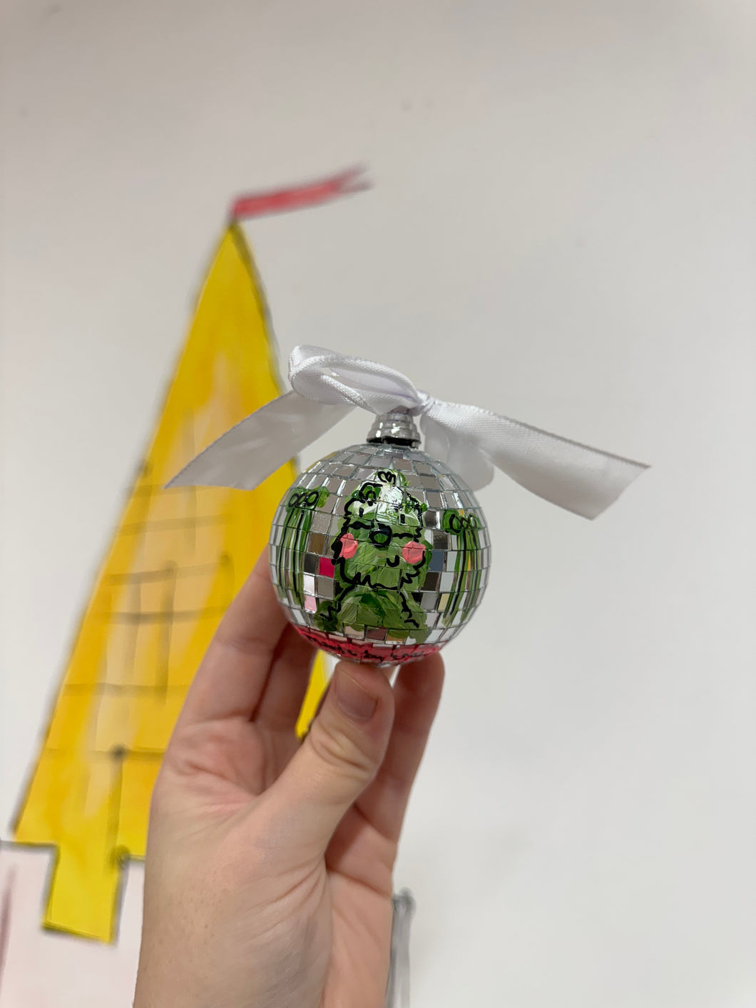 Disco Ball Hanging Bauble ‘Mr Grinch’