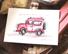 Load image into Gallery viewer, Adventure Pink Car Art Print
