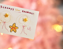 Load image into Gallery viewer, Scrumpy Star Earrings
