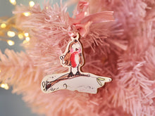Load image into Gallery viewer, Wooden Hanging Ornament, The Robin
