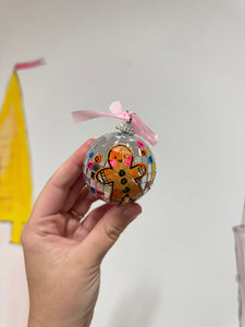 Disco Ball Hanging Bauble 4 ‘Gingerbread man’