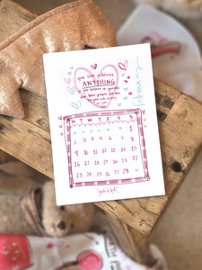 2026 A5 Girly Positive Desk Calendar