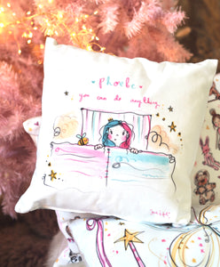 The Personalised Wonky Fairy Cushion 30x30cm