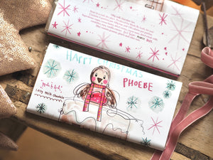 The Personalised Christmas Robin Chocolate Bar