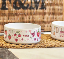 Load image into Gallery viewer, The Personalised Berries Dog Bowl
