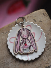 Load image into Gallery viewer, Wooden ‘Bunny Cupcake’ Keyring
