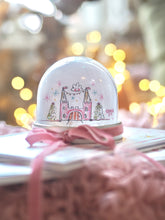 Load image into Gallery viewer, Winter Castle &amp; Velvet Ribbon Snow Globe
