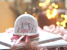 Load image into Gallery viewer, Winter Castle &amp; Velvet Ribbon Snow Globe
