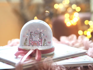 Winter Castle & Velvet Ribbon Snow Globe