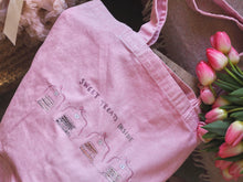 Load image into Gallery viewer, Luxury Vintage Washed Pink Tote ‘Cookies- Sweet Treats Inside’
