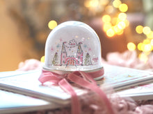 Load image into Gallery viewer, Winter Castle &amp; Velvet Ribbon Snow Globe
