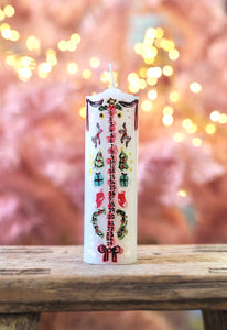Hand Painted Advent Candle Cream