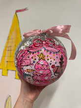 Load image into Gallery viewer, 20cm Large Christmas Disco Ball ‘Pink Christmas’
