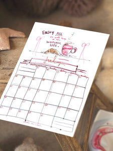 2026 A4 Quotes & Made by Leah Doodles Calendar