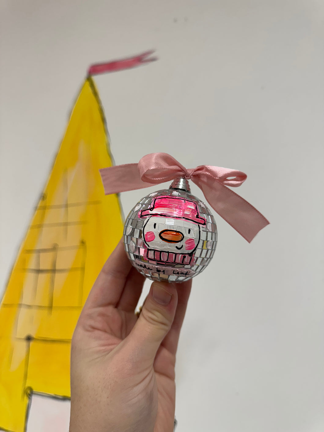 Disco Ball Hanging Bauble ‘Orty Snowman’