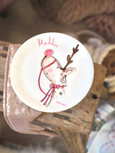 Load image into Gallery viewer, The Ceramic Personalised Pink Reindeer Plate
