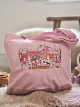 Load image into Gallery viewer, Luxury Vintage Washed Pink Tote ‘The Cutie Autumn Village’
