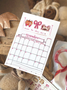 2026 A4 Quotes & Made by Leah Doodles Calendar