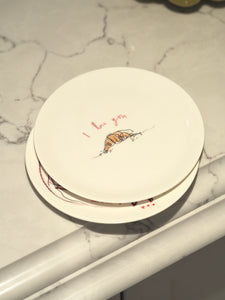 The Ceramic Croissant ‘I Love You’ Plate