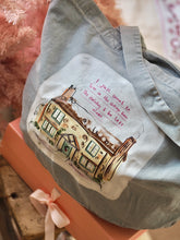 Load image into Gallery viewer, Luxury Vintage Washed Denim Tote ‘The Holiday Cottage’

