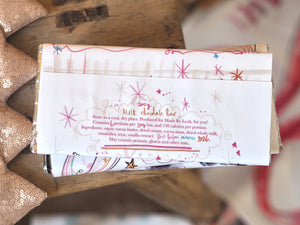XL 200g Personalised Pink Fairy Christmas Eve Milk Chocolate Bar