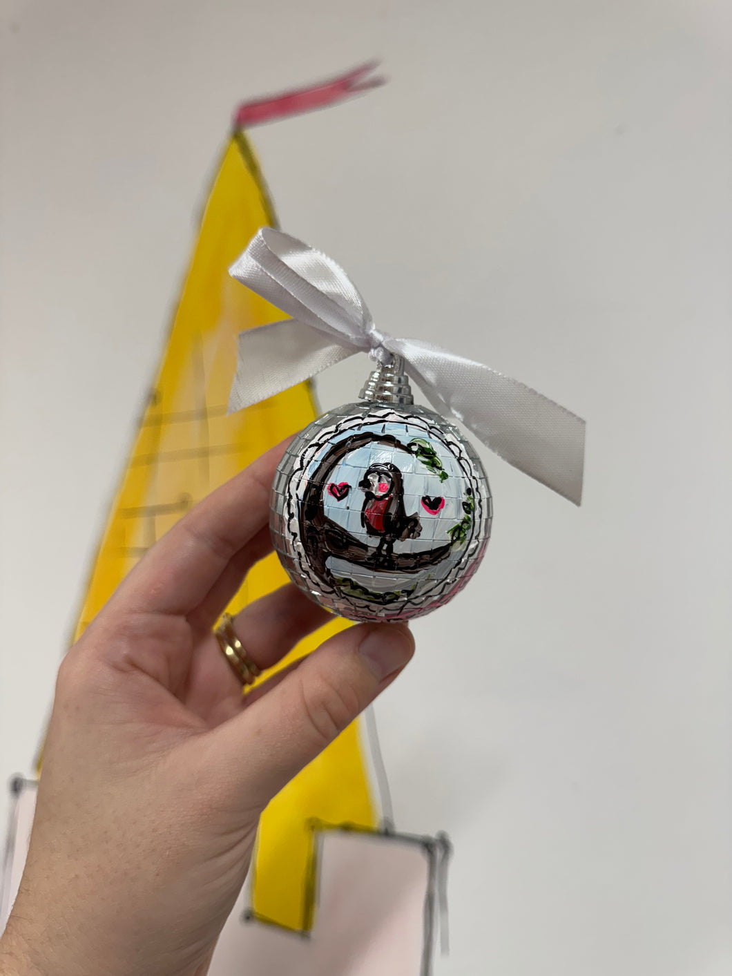 Disco Ball Hanging Bauble ‘Robin’
