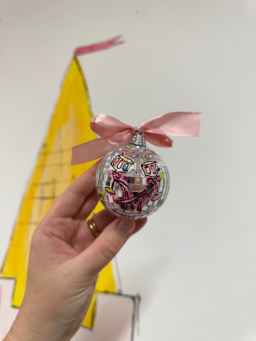 Disco Ball Hanging Bauble ‘Cheers!’