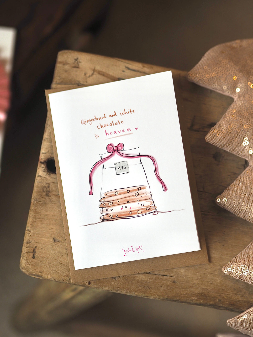 Cookie Card ‘White Chocolate And Gingerbread’