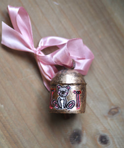 Hand Painted Brass Bell 12 ‘Teddy Bear’