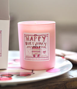 Pink Birthday Cake Candle