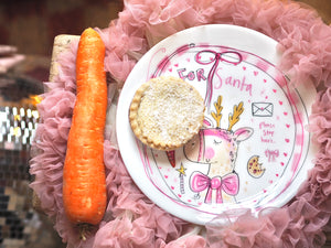 Luxury Pink Christmas Eve Ceramic Plate