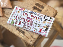 Load image into Gallery viewer, XL 200g Personalised Christmas Movie Night Milk Chocolate Bar
