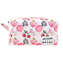 Load image into Gallery viewer, Ophi Studios x Made By Leah Collab Doodle Design Make Up Bag
