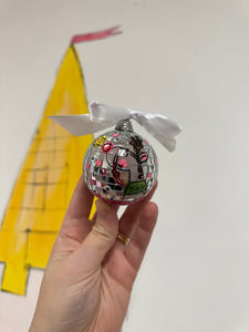 Disco Ball Hanging Bauble ‘The Red Nosed Reindeer’