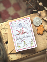 Load image into Gallery viewer, Personalised Christmas Robin Card
