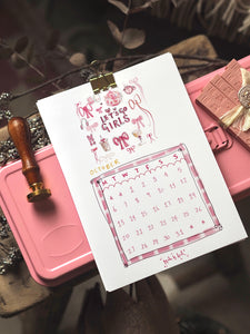 2025 A5 Girly Positive Desk Calendar