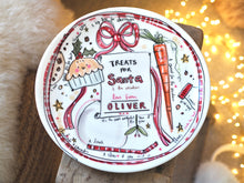 Load image into Gallery viewer, Personalised XL Luxury Christmas Ceramic Plate For Santa
