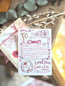 Personalised Letter From Santa, Pink Edition