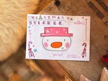Load image into Gallery viewer, Orty The Snowman Cutie Christmas Sticker
