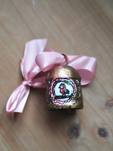Hand Painted Brass Bell 14 ‘Robin’