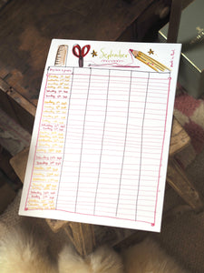 2026 A3 Family Organiser