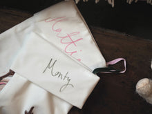 Load image into Gallery viewer, The ‘Red Reindeer’ Velvet Stocking
