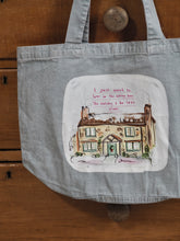 Load image into Gallery viewer, Luxury Vintage Washed Denim Tote ‘The Holiday Cottage’
