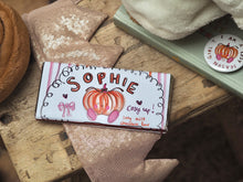 Load image into Gallery viewer, ‘Cosy Pumpkin’ Personalised Chocolate Bar
